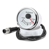 Jauge d'angle de gouvernail NMEA2000 52MM STBD PORT pour moteur gauche/droit, yacht, navire, avec rétroéclairage rouge et aiguille, compteur d'angle de gouvernail