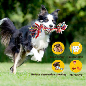 Mainan Kunyah Tali Simpul Anjing XuanGui Sampel Gratis Tahan Lama Dapat Digigit Berkualitas Tinggi Katun Stok Tersedia - Product Image 5