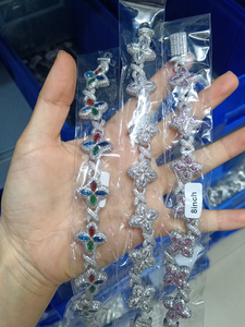 Uwin Kleurrijke 5a Cz Klaver Oneindige Ketting Klavertje Vier Bloem Armband 18K Verguld Infinited Miami Cuban Ketting Armband - Product Image 5