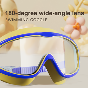 Masque de natation pour enfants YL2100, grande monture, anti-buée, protection UV, verres transparents ou miroir, sangle réglable, ne retient pas les <span class=keywords><strong>cheveux</strong></span> - Product Image 2