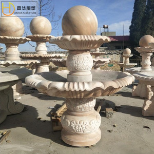 Fontaine en pierre Jiahua, style européen, colonne, décoration de jardin, ornement durable, sculpture en pierre - Product Image 1