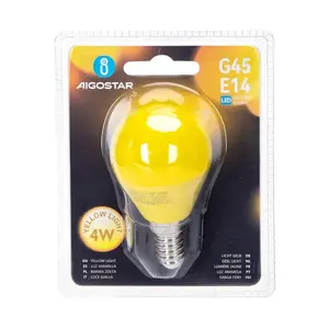 Bombilla LED G45 amarilla E14 4W, ahorro de energía, larga vida útil, ideal para ambientación y decoración. - Product Image 2