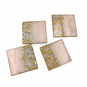 Sous-verres en résine de bois faits à la main de qualité supérieure forme de couleur personnalisée bols de bureau polyvalents écologiques élégants de luxe - Product Image 1