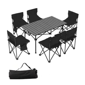 Mesa Plegable para Exteriores, Accesorios para Picnic y <span class=keywords><strong>Camping</strong></span>, Juego de Mesa y Sillas de Picnic Ligeras con Bolsa de Transporte - Product Image 1