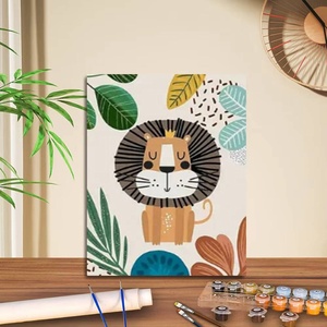 Peinture par numéros DIY en gros, toile à colorier faite à la main, décoration murale artistique - Product Image 3