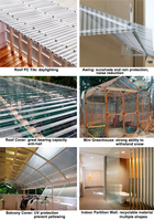 Toiture de carport transparente imperméable en polycarbonate ondulé 0,8 mm 1,0 mm 1,2 mm