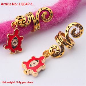 จี้รูปเต่าหยดน้ำมันโลหะผสม 1 ชิ้น สไตล์เกาหลี สำหรับทุกเพศ ใช้ตกแต่งผมเปียแบบดิบๆ กิ๊บติดผม แหวนรัดผม อุปกรณ์ทำเครื่องประดับ DIY - Product Image 6