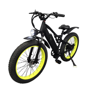 Vélo électrique sport à double suspension avec pneus neige 26*4, cadre en alliage d'aluminium, batterie lithium 48V 15AH, moteur sans balais et freins à disque - Product Image 2