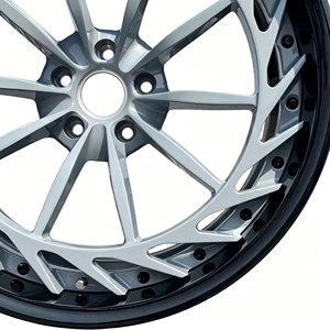 Nouvelle jante en alliage d'aluminium forgé 6061T6 Zorlen de 18 à 24 pouces, deux pièces, blanc brillant, pour voitures de course - Product Image 3