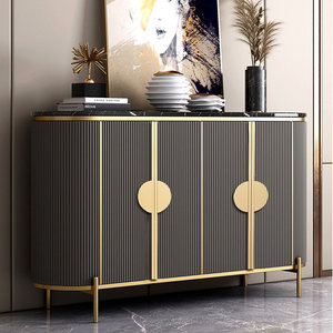 Meuble <span class=keywords><strong>buffet</strong></span> de salle à manger, armoire de cuisine en bois, meuble bar en marbre, style nordique, luxe moderne, buffets - Product Image 3