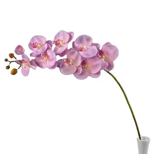 Artificial Real Touch Orchid 40inches Fake Butterfly Orchid Phalaenopsis Flower for Vase Home Wedding Decoration