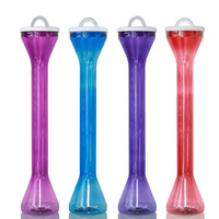 Gobelets en plastique de 24 oz pour boissons de fête, longs, avec couvercle et paille, pour slush et autres boissons