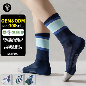 Sustainable Recycled Fiber <b>Socks</b> Custom Logo Wholesale Breathable Quick Dry High Performance Athletic Nylon <b>Socks</b> - Product Image 1
