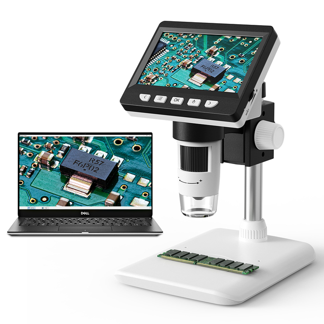 307-C 2MP 1000X 4.3-inch IPS LCD Wholesale Scanning Electron Digital Microscope Instruments Digital Camera for Microscope