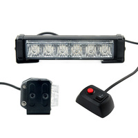 Hochleistungs 12-24V DC Blau+Rot LED-Blitzlicht 9 Modi IP65 Wasserdicht Aluminium PC-Material Notfall-Warnleuchte für Auto