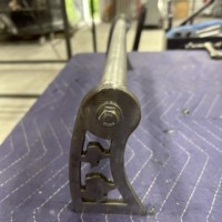 Poignée de porte de barbecue Texas en acier de 1/4 po découpée au laser OEM, robuste, à souder, avec barre de préhension ergonomique à rotation libre pour fumoir et barbecue