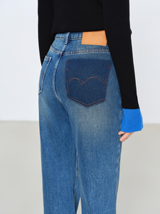 Jeans a Vita Alta e Gamba Larga per Ragazze YUANBOFEI, Stile Vintage Lavato, Vita Elastica, Pantaloni in Denim per Uso Quotidiano Casual, Vestibilità Comoda - Product Image 6