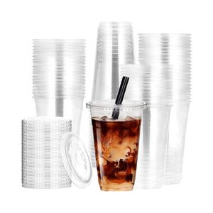 Custom <b>Boba</b> <b>Bubble</b> Tea Cups Disposable Clear Plastic PET Cold Drinking Milk Tea Cup with Lids Direct Factory Wholesale Supply - Product Image 2