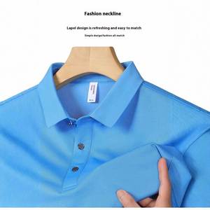 Custom Made High Quality Short Sleeved Polo Shirts Embroidered Logo Soft Business <b>T</b>-Shirts - Product Image 6