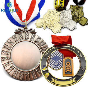Medallas de Oro de Aleación de Zinc de Alta Calidad con Diseño de Fábrica, Medalla de Maratón con Cinta y Logotipo Personalizado - Product Image 6