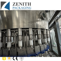 Machine de remplissage d'eau en bouteille à alimentation directe d'usine / Ligne de remplissage grande capacité / Convient aux bouteilles PET/verre / PLC intelligent