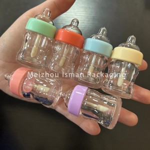 Envase de Brillo Labial con Forma de Biberón de Leche Vacío, Color Morado, Azul, Rosa, Amarillo, Verde, para Niños, 5 ml, Marca ISMAN - Product Image 3
