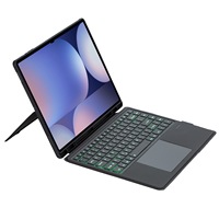 Housse de clavier fine antichoc avec support pour Galaxy Tab S8 Ultra/S9 Ultra/S10 Ultra, étui de protection tendance noir bleu