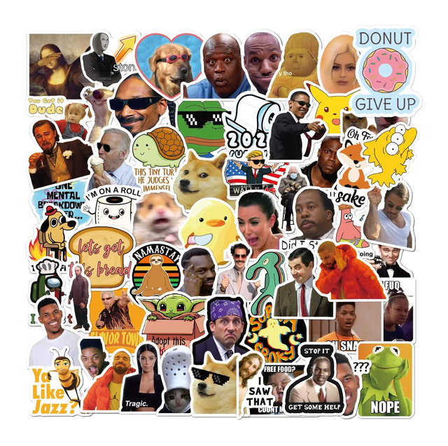 Customized Printing DIY Colorful Decorative Sticker Pads Funny Window Wall Car Sticker Book for Computer