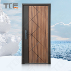 Nouveau produit porte en acier inoxydable conception entrée principale sécurité résidentielle avant porte de sécurité en acier avec cadre entrée Villa porte de maison - Product Image 5