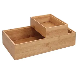 Superb Quality stackable bamboo organization boxes With Luring