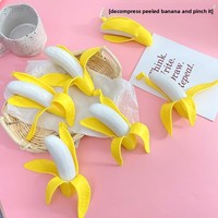 Jouets anti-stress en TPR en forme de banane à peler, mignons et moelleux, pour la relaxation et la décompression, vente en gros
