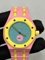 Nouvelle Montre Mécanique Automatique de Luxe Sportive en Céramique Rose Vif Édition Limitée 2026 avec Cadran à Aiguilles pour Hommes et Femmes