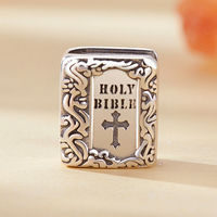 Breloques Cœur Rose en Argent Sterling 925, Pendentif Foi, Perles Thème Bible, pour Bracelet, Collier DIY, Fabrication de Bijoux Papillon, Cadeau