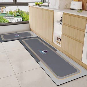 <span class=keywords><strong>Tapis</strong></span> de <span class=keywords><strong>cuisine</strong></span> lavable en PVC, vinyle gris, antidérapant, imperméable, Long, pour le sol, la buanderie, l'entrée, le paillasson - Product Image 1