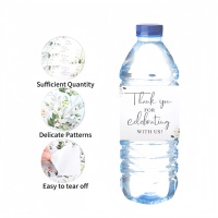 Bouteille d'eau personnalisée, étiquette transparente, autocollant LOGO, étiquette personnalisée en vinyle transparent, impression d'étiquettes imperméables pour les boissons