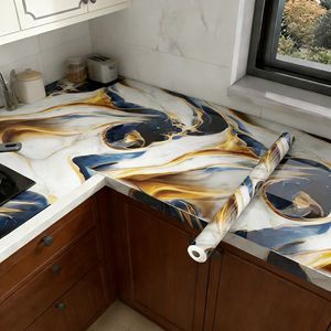 Lámina <span class=keywords><strong>de</strong></span> <span class=keywords><strong>Vinilo</strong></span> Autoadhesiva Impermeable y Antideslizante, Moderna, Brillante, Geométrica 3D, <span class=keywords><strong>para</strong></span> <span class=keywords><strong>Cocina</strong></span> Comercial, Hogar e Interiores - Product Image 3