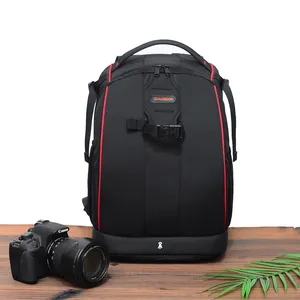 Sac pour appareil photo numérique étanche, sac à dos pour appareil photo DSLR avec housse de pluie