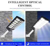 Lampe Solaire Hofoled 1000W 2000W 3000W Tout-en-un Intégrée Étanche du Crépuscule à l'Aube, Éclairage Public Solaire Extérieur pour Parking