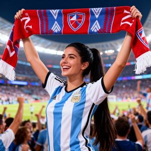 צעיפי אקריליק רכים, נושמים ויוקרתיים בהתאמה אישית, לייצור מקצועי, לאוהדי קופה אמריקה, עבור ברזיל וארגנטינה - Product Image 6