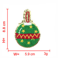 Vente en gros Patchs de Noël Nouvelle Broderie Chenille Gingerbread Santa Baby Grinch Patch Fer à repasser pour les vêtements