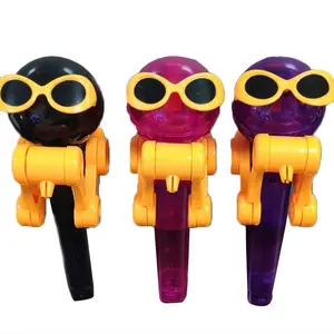 Nieuwste Creatieve Plastic Lollipop Houder Robot Candy Speelgoed Voor Promotie