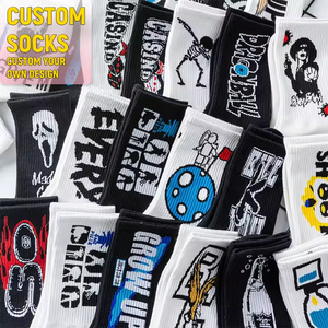 Custom Logo Printed Knitted Crew <b>Socks</b> High Quality Cycling Sports <b>Socks</b> for Men - Product Image 6