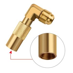 Áp Lực Thấp Propane Khuỷu Tay Adapter <span class=keywords><strong>3</strong></span>/<span class=keywords><strong>8</strong></span> "Nam Flare Phù Hợp Xoay Cho Blackstone 17-22 Inch Bàn Cắm Trại Nướng - Product Image 2