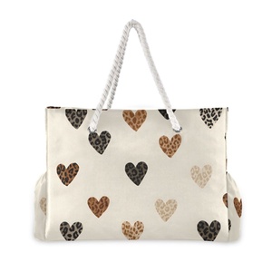 Fashion Custom Print Casual Open-Closure <b>Beach</b> Tote <b>Bags</b> with Waterproof Lining Handbag <b>for</b> Women Spring Vacations - Product Image 1