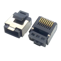 Conector Modular Coorle RJ45 8p8c Blindado y Chapado en Oro para Cat5e STP SFTP Starlink V3 GEN3 Hecho en Dongguan
