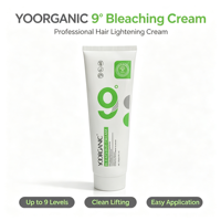 YOORGANIC Crème décolorante professionnelle pour salon, marque privée, 9 niveaux d'éclaircissement capillaire