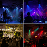 Mini projecteur Wash Gobo LED 200W pour scène avec 7 gobos, 7 couleurs, prisme rotatif, contrôle DMX RDM pour événements DJ