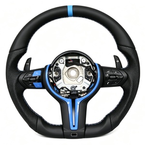 Volant <span class=keywords><strong>sport</strong></span> à fond plat bleu pour <span class=keywords><strong>BMW</strong></span> E82 F80 F01 M3 M8 F34 X6 E71 F33 535i F07 F87 - Product Image 1