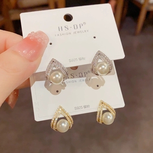 Bán Chạy nhất mới, thiết kế thích hợp, hoa tai độc đáo, rượu vang đỏ Retro, trắng, kim cương nước hơi đặt, HS-00360 ngọc trai năm mới - Product Image 1