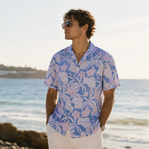 Chemise de resort pour homme sur mesure, respirante, style tropical, chemises hawaïennes, fabricant - Product Image 5